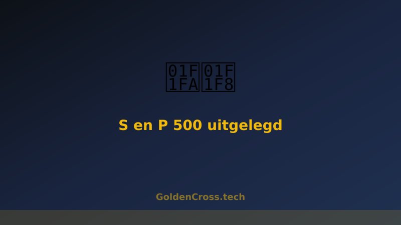 S en P 500 index uitgelegd voor beleggers